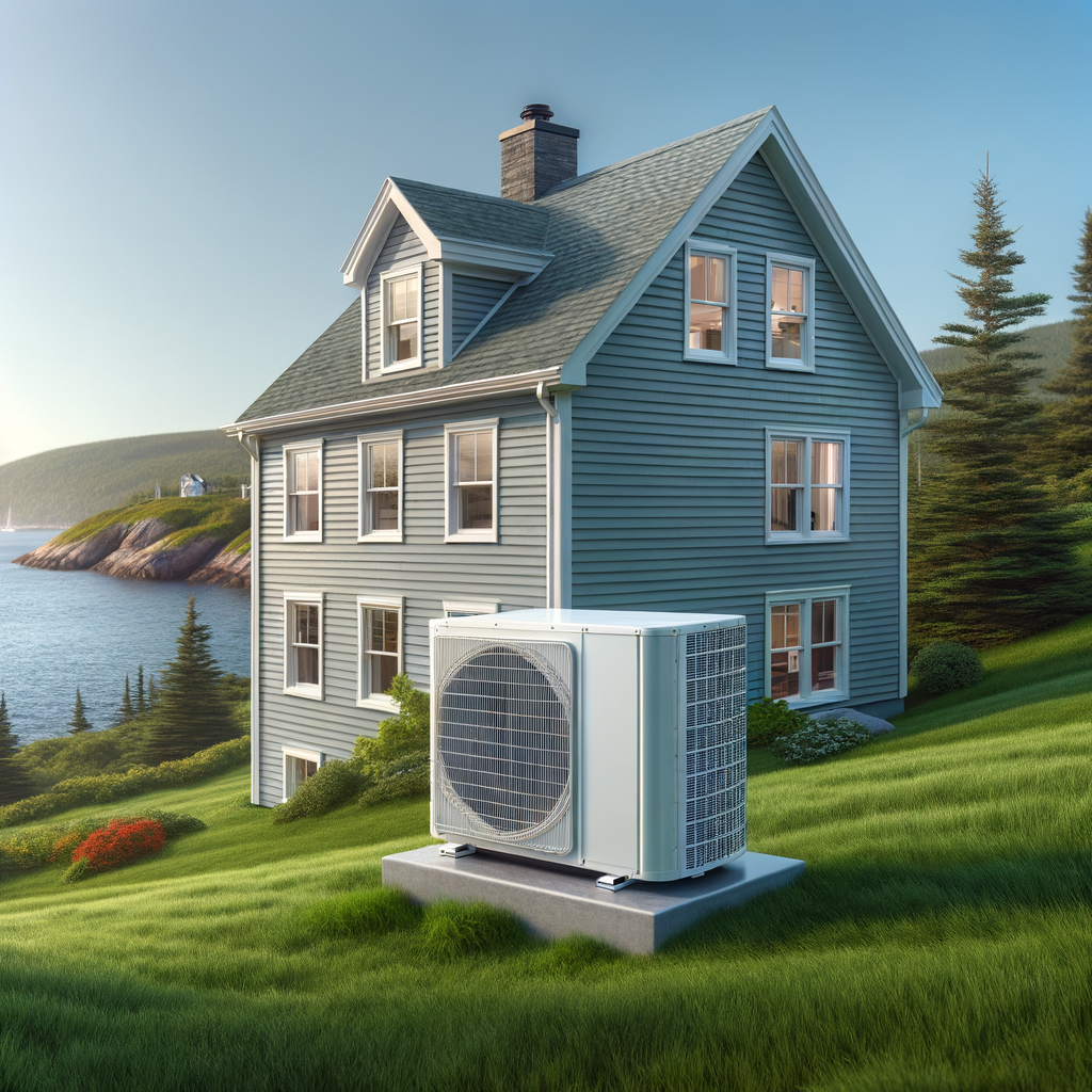 Modern heat pump installation on a Newfoundland home